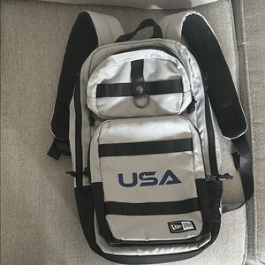 New Era USA Backpack in Gray and Black